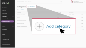 Educator account in Xello on the Advisement notes Categories page. The cursor is clicking Add category.